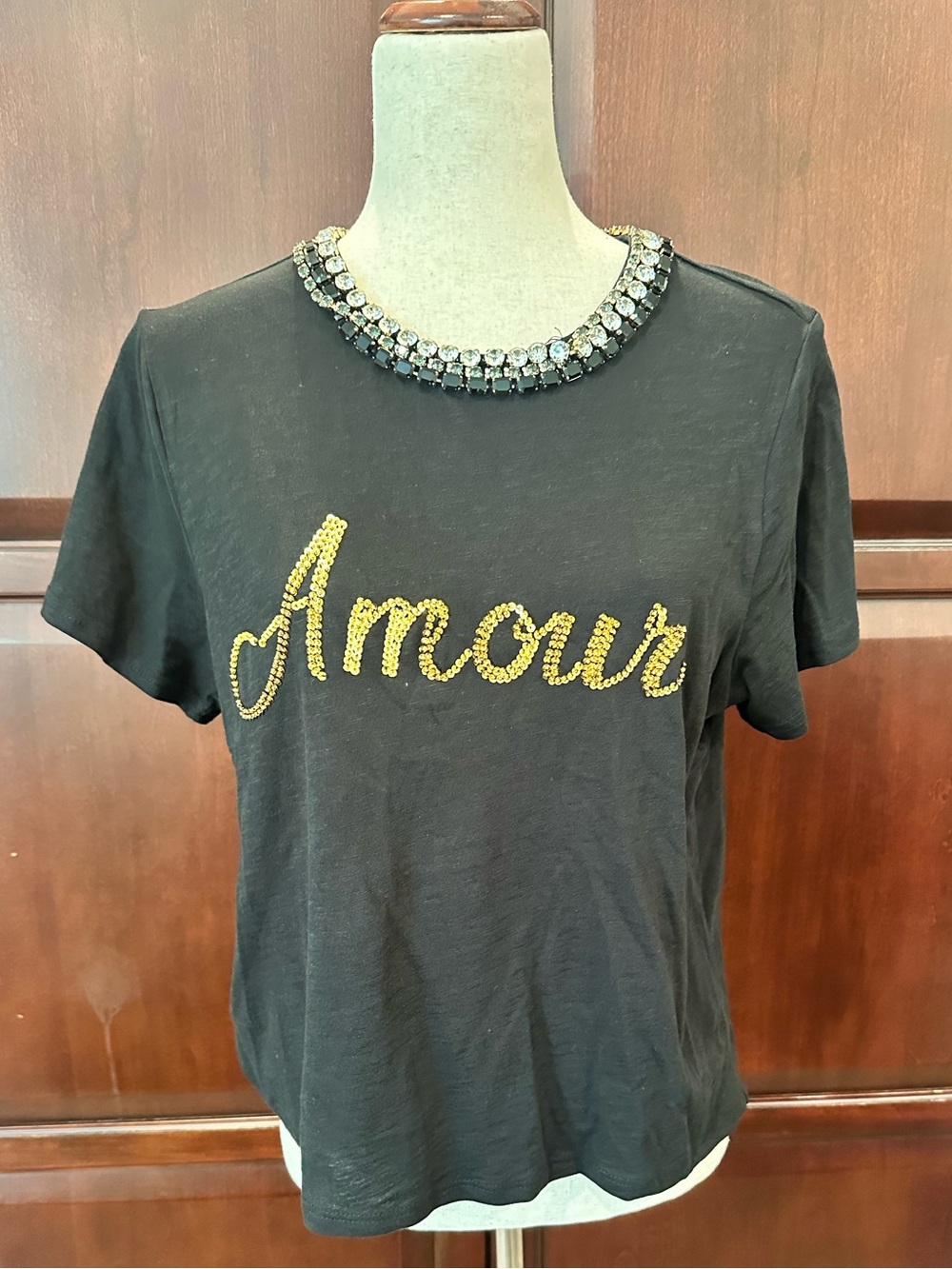 cinq a sept Black Embellished Top - Picture 3 of 12